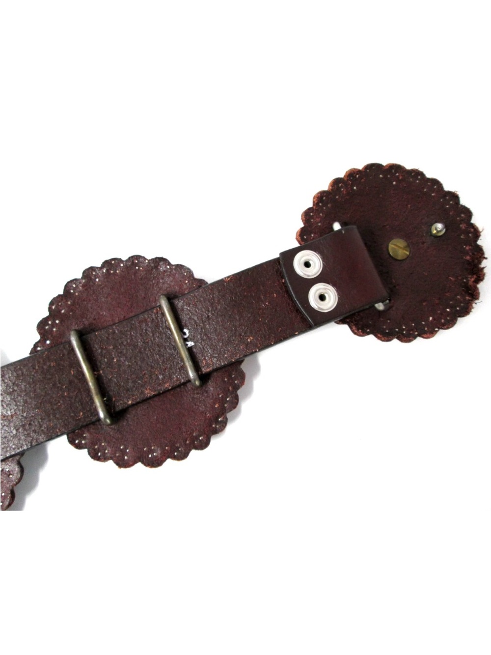 Vintage Western Belt longhorn stars horseshoes hearts cowgirl horse Conchos 34 - Picture 9 of 15